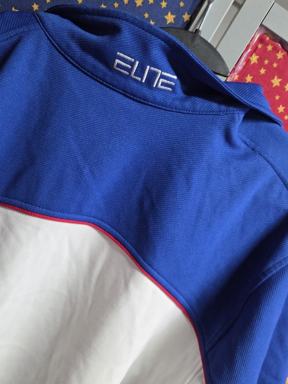 **Nike Kansas KU Blue & White Baseball Jersey** - Picture 8 of 9